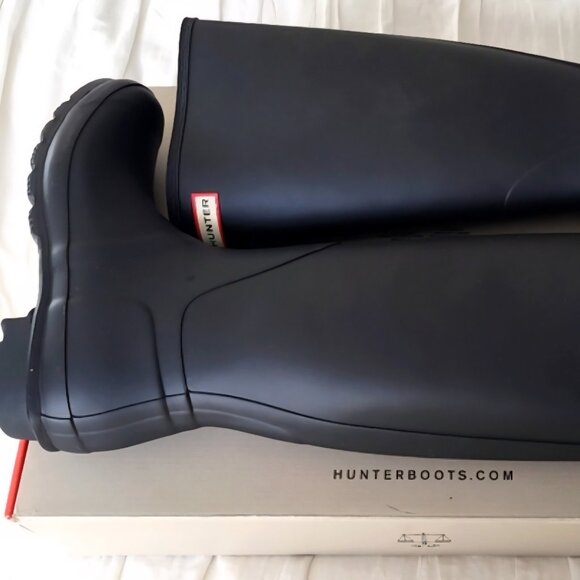 Hunter Boots Women Size 9 US Black Original Tall Rain Boots NIB - Picture 2 of 7